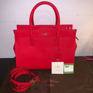 Kate Spade Candace Satchel in Rooster Red